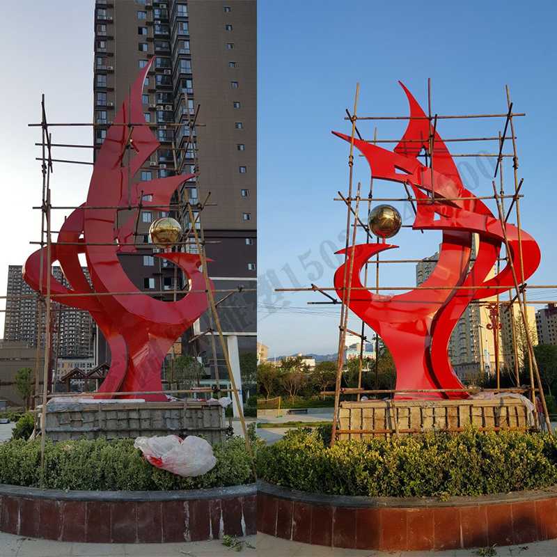 大型不銹鋼雕塑，不銹鋼鳳凰雕塑，小區(qū)不銹鋼景觀雕塑