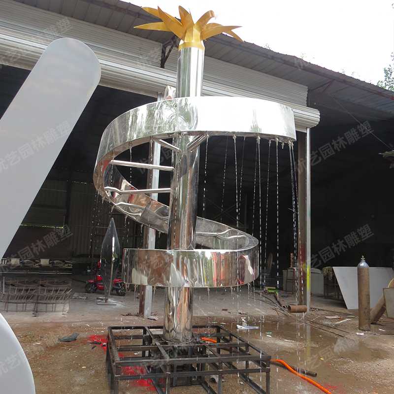 水景噴泉雕塑，不銹鋼雕塑廠家