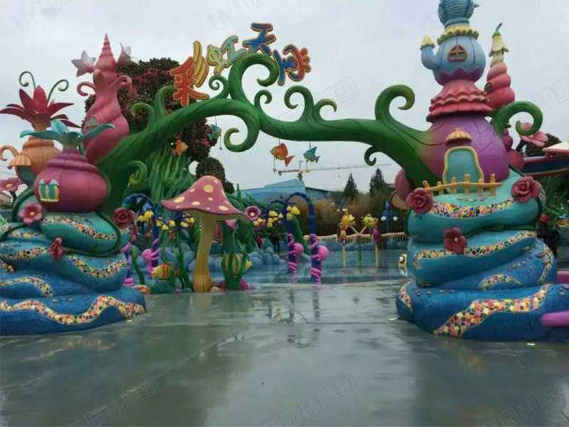 水泥雕塑，水泥卡通門頭