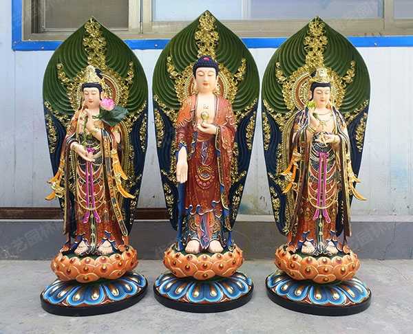佛教西方三圣、東方三圣、華嚴(yán)三圣銅雕塑